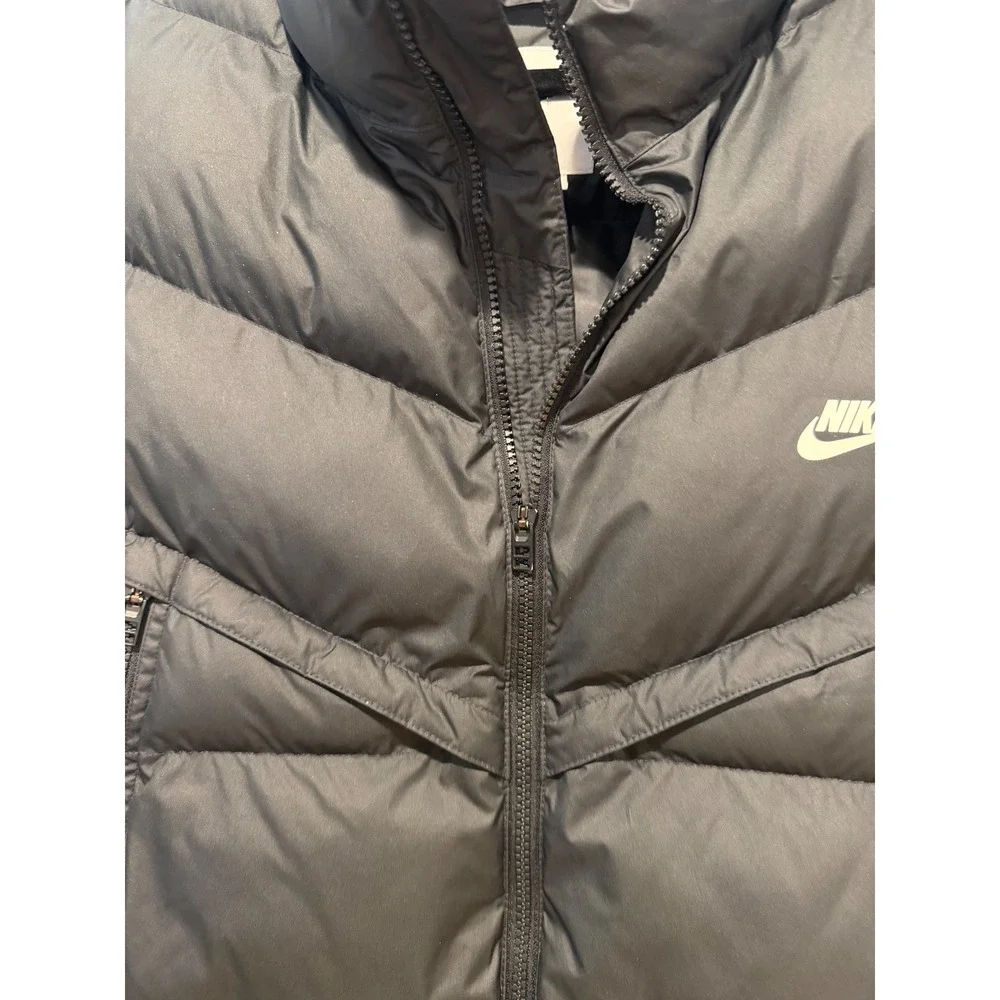 Nike Storm-FIT Men Black Puffer Vest Windrunner Quilted Full Zip XL